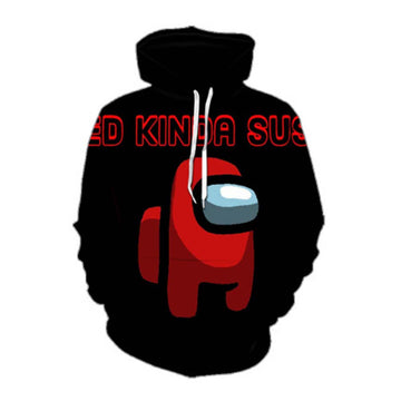 Videojuego Among Us Sudadera Estampada con Capucha Ropa Casual Unisex